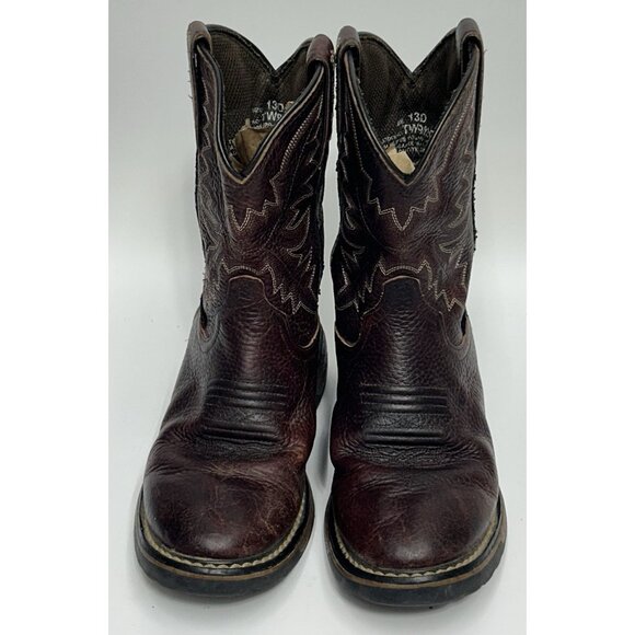 Tony Lama Westen Cowboy Boot Kids Size 13D Brown Leather Rodeo Country Farm Work - Picture 3 of 9